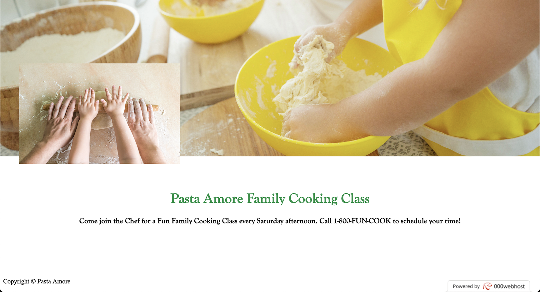 image of Pasta Amore cooking page