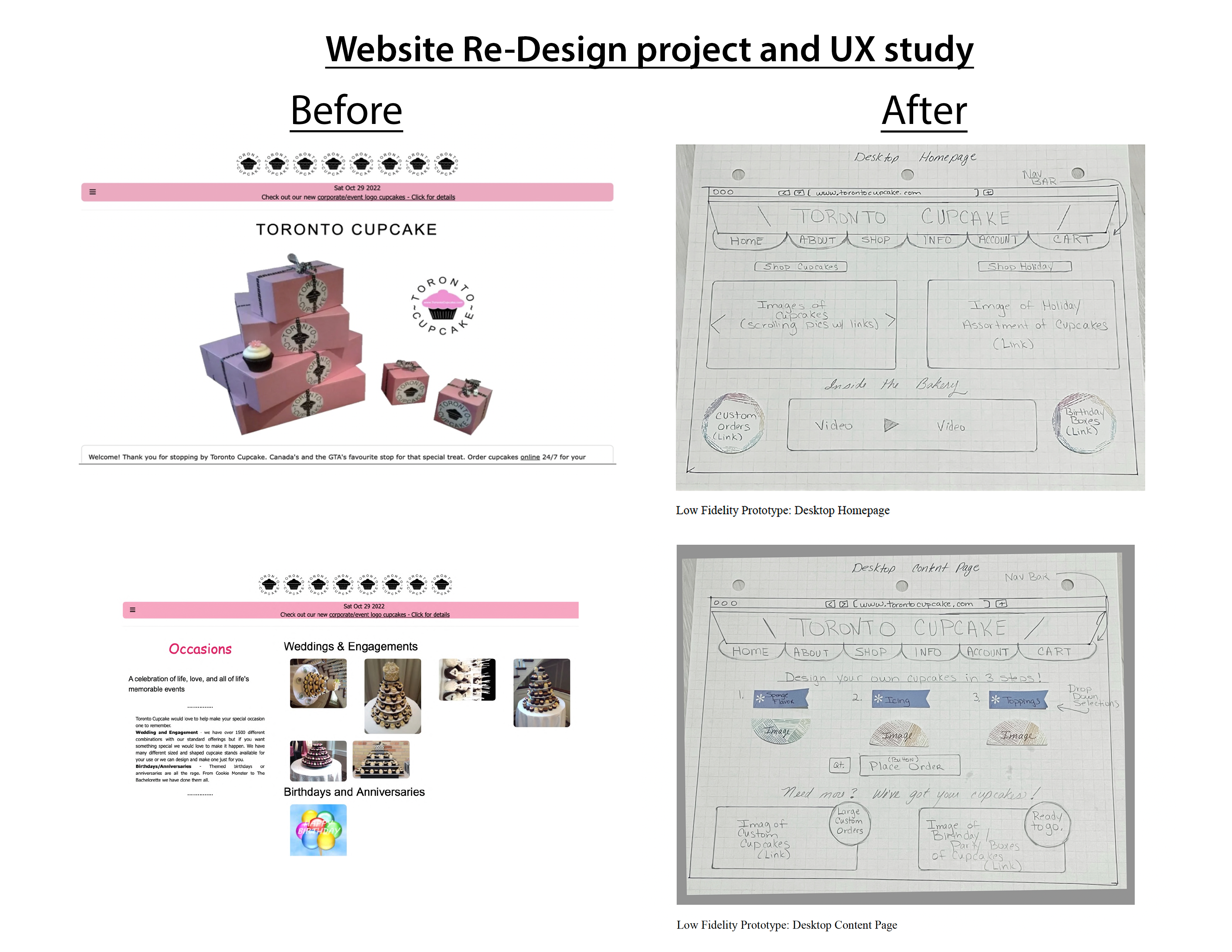 Website Re-design before and after pictures